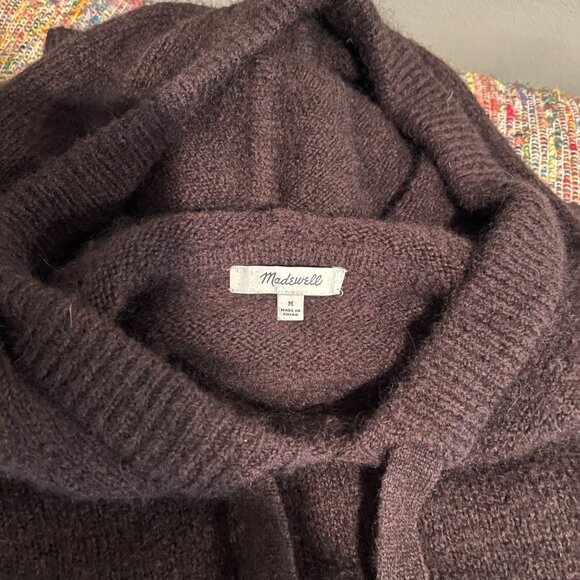 Madewell Oversized Hoodie Sweater in Heather Raisin. Size Medium. Like New. - Picture 7 of 7